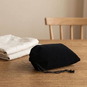 Bolsa de Terciopelo Negro Reciclable de 10*20 cm con Cordón para Empacar Tazas de Té, Bolsa de Regalo Estampada para Joyería, Anillos y Cosméticos - Product Image 5