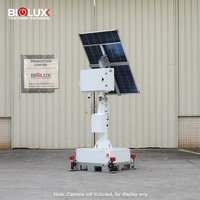 Tour de surveillance solaire HiGUARD avec système de caméra de sécurité, mât de 3,5 m, batterie 2560 Wh, IP65, MPPT 40 A pour la surveillance de sécurité