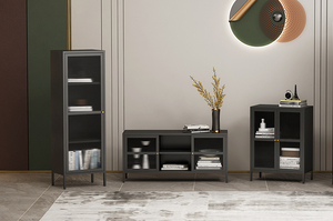 Gabinete de despensa de almacenamiento nórdico Cocina Comedor <span class=keywords><strong>Vajilla</strong></span> Armario Aparador Gabinete - Product Image 5