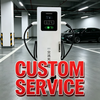 Borne de recharge pour véhicules électriques 14 kW, sur pied, double connecteur, avec double câble Type 2, écran LCD