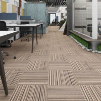 Moquette Commerciale de Luxe en Nylon PVC, Dalles de Moquette Modernes en Gros, Carrées, Jacquard, Lavables, Rayées, Épaisses