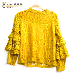 Venda quente Grade Sem Forrado Blusa De Vestuário Superior Pakaian Bekas Wanita Senhoras Malha Blusas Das Mulheres - Product Image 2