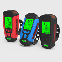 2024 Lampu Sepeda Baru Komputer Speedometer Tahan Air IPX4 Lampu Depan LED 300LM Odometer Digital Aksesori Sepeda Bertenaga Baterai
