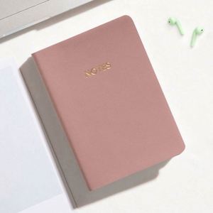 Custom Small Address Book Logo Soft Cover Morandi Leather <b>A5</b>/A6 Thread Sewing Cute Lay Flat Portable Journal - Product Image 4