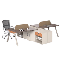 Mobilier contemporain pour petit bureau à domicile Poste de travail partagé avec table fonctionnelle pour bureau à domicile