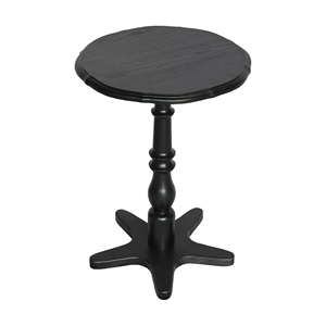 Petite table d'appoint ronde de 15,75 pouces, table d'appoint vintage en bois sur piétement pour salon, chambre à coucher - Product Image 6
