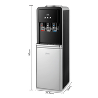 Dispensador de Agua RAF R.11016, 640W, R600a, Compresor de 28g, Refrigeración, Piezas de ABS, Revestimiento de Acero Inoxidable, Agua Caliente, Fría y Templada, Gran Capacidad, 220-240V
