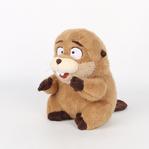 HOPPERS Peluche Castor, Marmotte et Marmot de dessin animé, Jouet en peluche amusant, doux et câlin, avec expression mignonne, Mascotte, Cadeau d'anniversaire - Product Image 4