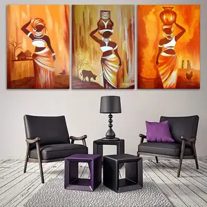 JZ Modern Home Decor Afro amerikaner Frau Bilder drucken Kunstwerk Leinwand schwarze Gemälde