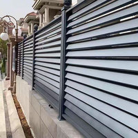 Clôture en aluminium à lamelles de haute qualité, facile à installer, revêtement poudré, robuste, pour la confidentialité et la sécurité, longue durée de vie