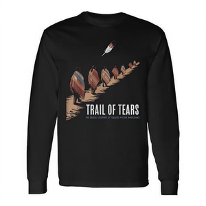 T-shirt à manches longues Trail Of Tears, design sur le thème de l'histoire des Amérindiens - Product Image 2