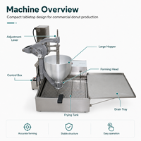 Nouvelle machine commerciale électrique pour la fabrication de beignets Pon De Ring Mochi, machine à beignets automatique à taille réglable, capacité de 1 à 10 L pour les boules