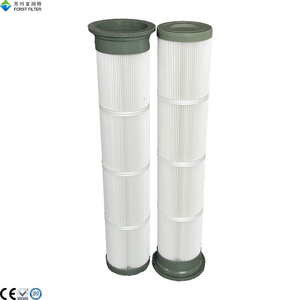 Cartouche filtrante plissée en PU de remplacement, élément filtrant <span class=keywords><strong>d</strong></span>'<span class=keywords><strong>air</strong></span> industriel pour <span class=keywords><strong>extracteur</strong></span> de fumée de soudage et de meulage - Product Image 1