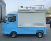 Remolque de Comida Móvil Eléctrico Citroën Retro Vintage con Fundidor de Queso Raclette Eléctrico Comercial para Pista de Hielo