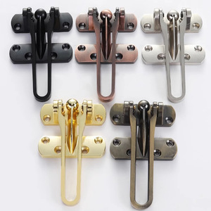 Loquet de porte antivol Kaishengxi en alliage de zinc épaissi, loquet silencieux avec crochet et goupille de sécurité pour hôtel, maison d'hôtes et usage domestique - Product Image 2