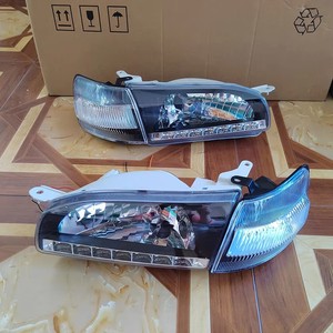 4 pièces de phares de voiture à <span class=keywords><strong>LED</strong></span> modifiés pour Toyota Corolla AE110 AE111 AE112 AE114 CE110 CE114 EE110 Noir Gauche et Droit - Product Image 3