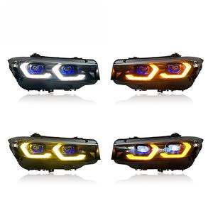 Para <span class=keywords><strong>BMW</strong></span> Serie 3 G20 G28 faros 23-25 modificación con doble color amarillo/blanco DRL señal de giro lentes de diodo emisor de luz - Product Image 1