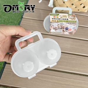 Boîte de rangement pour œufs OMORY à 2 compartiments, antichoc, portable avec poignée pour le camping, les pique-niques, les voyages en plein air - Product Image 5