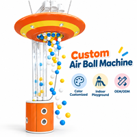 Machine à balles d'air à haut débit en forme de soucoupe volante interactive pour aire de jeux intérieure, équipement de jeu de balles flottantes pour enfants avec lumière LED