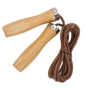 Cuerdas de Saltar con Base de Madera, Precio Ajustable, Mango de Madera, Logotipo Personalizado, Nuevo Diseño, para Gimnasio, Entrenamiento en Casa, Uso Regular, Unisex - Product Image 3