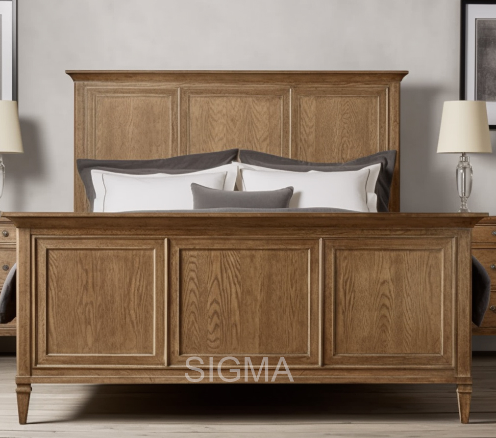 New Arrival Home Furniture Wooden Bed American Style Wood Bed Bedroom Furniture Panel Platform Bed