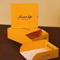 Boîte à emporter pour boulangerie célébrité Internet conception de tournesol pour emballage de pâtisserie pain croissant gaufré carton