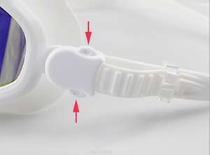 Lunettes de natation pour adultes, lunettes de natation à grande monture, HD, étanches, anti-buée, électro-plaquées, en silicone - Product Image 5