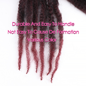 18 Inch Synthetische Haak Extensions Zachte <span class=keywords><strong>Afro</strong></span> <span class=keywords><strong>Kinky</strong></span> Cubaanse Twist Vlechten Marley Haar - Product Image 4