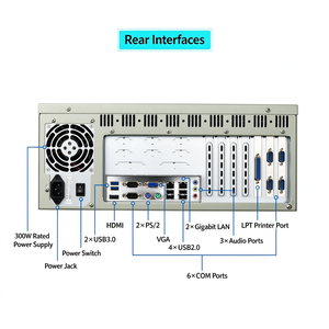 IPC-520 PC Industrial de Montaje en Rack <span class=keywords><strong>4U</strong></span>, Chipset H110, 4 PCI, 3 PCIe, 6 Puertos Seriales, LAN Gigabit Dual - Product Image 2