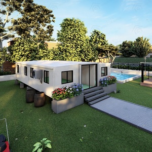 Case prefabbricate pieghevoli estese del contenitore, 40ft contenitore vivente pieghevole/la casa del contenitore pieghevole della cabina espandibile - Product Image 1