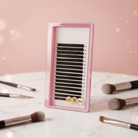 Extensions de cils individuelles en cachemire de marque privée, volume mat premium foncé, fournitures pour extensions de cils