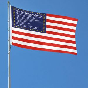 The Ten Commandments <b>Flag</b> 3x5 Ft with Brightly Colored Brass Grommets 100D Polyester Outside Banner Decor - Product Image 3