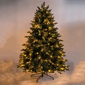 Big PE Mix PVC Christmas Tree With LED Light Customizable Size For Mall Scene Decoration Supplies
