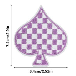 Nouvelle broderie thermocollante colorée à carreaux motif pique pour la décoration de chapeaux et de sweats à capuche - Product Image 6