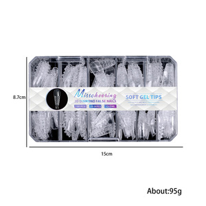 <span class=keywords><strong>Faux</strong></span> <span class=keywords><strong>ongles</strong></span> en <span class=keywords><strong>gel</strong></span> souple 3D en forme d'amande, demi-couverture, matériau ABS, style français <span class=keywords><strong>pour</strong></span> application sur les doigts - Product Image 6