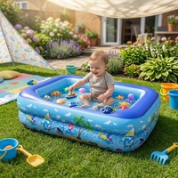 Piscine gonflable en PVC pour adultes, enfants et nouveau-nés, épaisseur 0,2 mm, durable, écologique, protection UV pour une utilisation en extérieur
