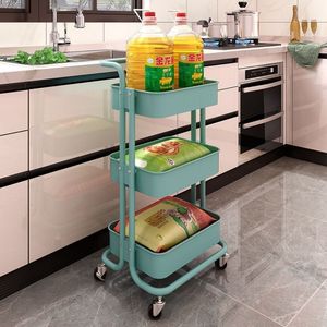 Carrito de almacenamiento de 3 niveles con ruedas para organización y almacenamiento en la cocina, dormitorio y sala de estar - Product Image 3