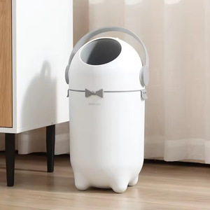 Contenedor de Pañales Cilíndrico Blanco Sellado a Prueba de Olores de Gran Capacidad para Uso en Interiores - Product Image 1