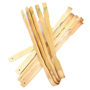 Rascador de espalda de bambú natural con forma de orquídea, un rascador de espalda multifuncional extendido para un fácil alivio de la espalda. - Product Image 4