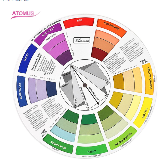2023 Color Wheel Ink Chart Turntable Permanent Makeup for Amateur Select Colour Mix Professional Tattoo Pigments Wheel Swatches