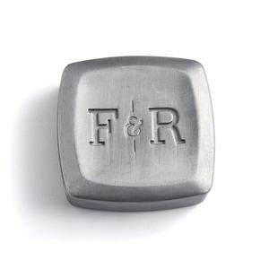 Silver Square Embossed Solid Balm <b>Perfume</b> <b>Container</b> Metal Box with Custom Logo - Product Image 1