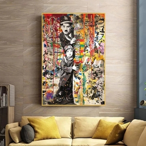 Peinture sur toile graffiti sur mesure, style <span class=keywords><strong>pop</strong></span> nordique, reproduction de peinture à l'huile célèbre faite à la main pour la décoration murale de la maison et de l'hôtel - Product Image 5
