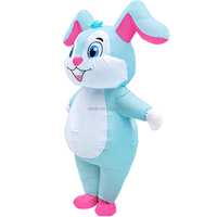 Costume de lapin gonflable géant drôle pour adultes pour Costume de mascotte de fête de lapin de Pâques