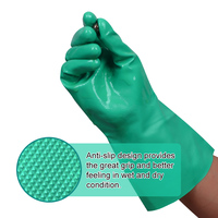 Guantes de Nitrilo Resistentes XINGYU, Impermeables, Anti-químicos, para Laboratorio, Color Verde, Resistentes a Productos Químicos