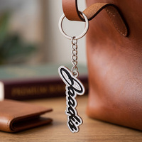 Porte-clés personnalisés en alliage de zinc émaillé plaqué argent pour entreprises, vente en gros, petits porte-clés avec logo