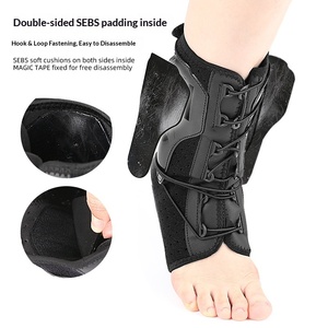 Ayarlanabilir Bağcıklı Sıkıştırmalı Destekli, Çift Taraflı Plakalı, Nefes Alabilen, İnversiyon Önleyici Koruma Sağlayan Ayak Bileği Bandajı - Product Image 4