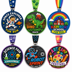 OEM Soft PVC Medal Manufacturer Custom Rubber Medallions for School Race Sports Day and Event Awards Fun <b>Run</b> Medals - Product Image 2