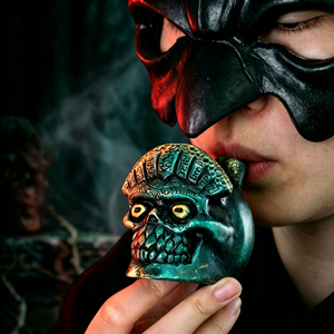 Silbato de la Muerte Azteca, Silbato de Cerámica con Forma de Calavera, Silbato Antiguo Mayalés con Sonido de Esqueleto para Decoración de Fiestas de Halloween y Cosplay - Product Image 3