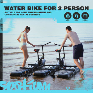 EU-magazijn Drop Ship Favoriete Nieuwe Ontwerp Opblaasbare Enkele Water Bike Pedalo Pedaal Boot Drijvende Fiets Te Koop - Product Image 2