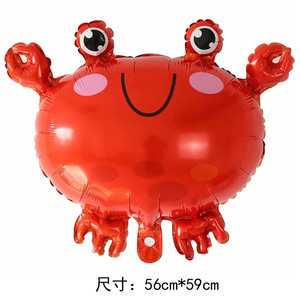 Versione Q cartone animato animale marino in alluminio palloncini granchio cavalluccio marino polpo stella marina per il Layout del partito all'ingrosso - Product Image 2